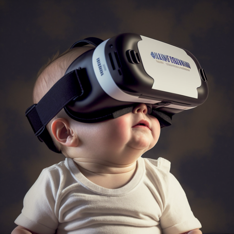 Baby Wearing VR Headset