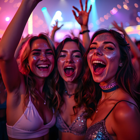 "Neon Nights: Gen Z Festival Euphoria"