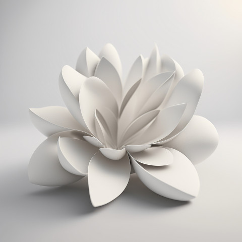 simple white minimalist flower