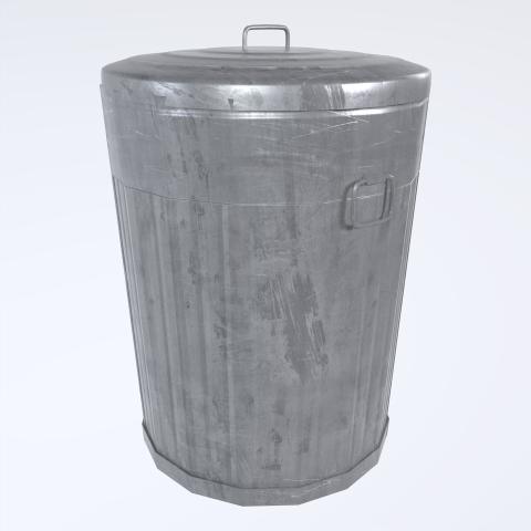 Trash can isolated on white background