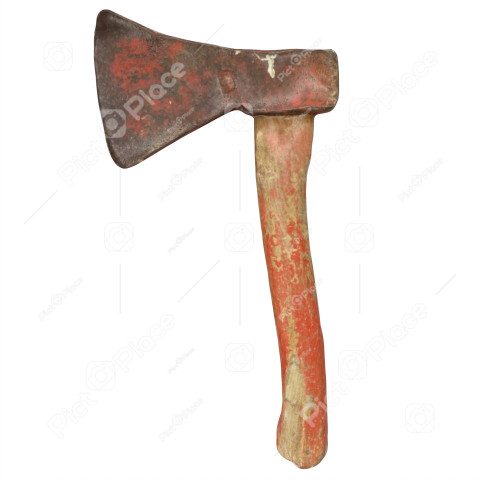 Old Rusty Axe isolated on white background
