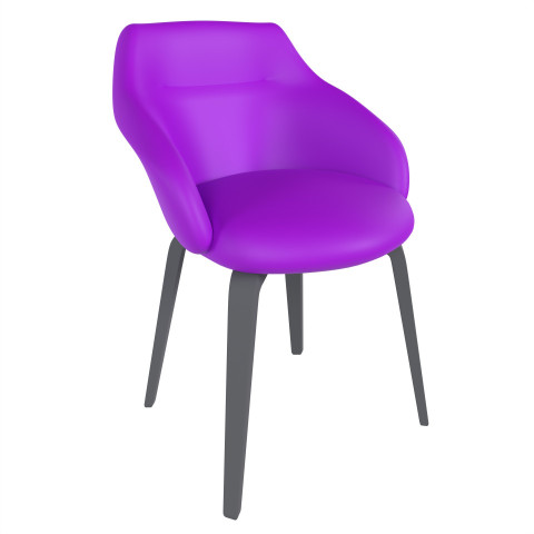 Purple chair isolated on white background