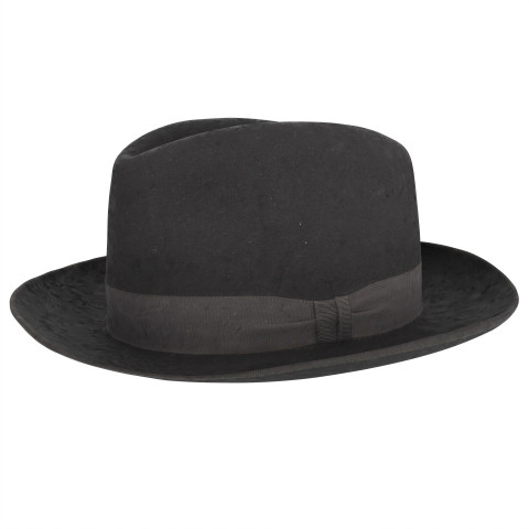 Black Fedora Hat isolated on white background