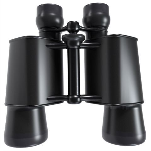 Black Binoculars isolated on white background