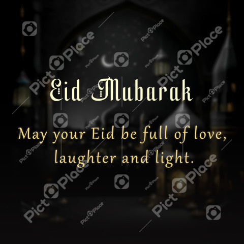 Eid Mubarak Greeting Card, Eid AL Adha Islamic Post Design