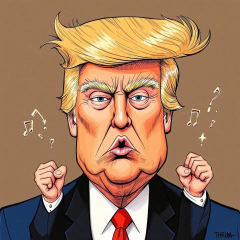 Donald Trump: Satirical Caricature