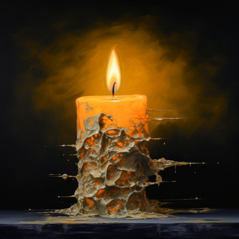 candle wax  Painting picture 3