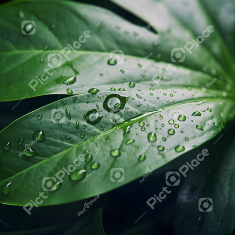 reducing icon on green leaf with water droplet 4