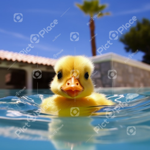 cute duck and swimming pool 2