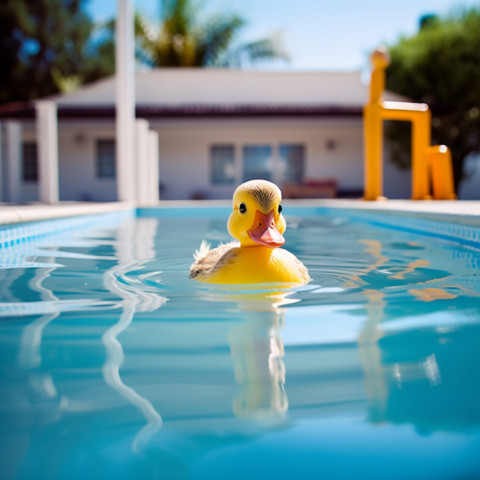 cute duck and swimming pool 3